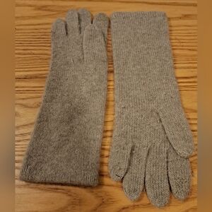 EUC Hannah Rose Beige Cashmere Casual Neutral Winter Snow Touch Screen Glove